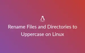 Rename Files and Directories to Uppercase on Linux